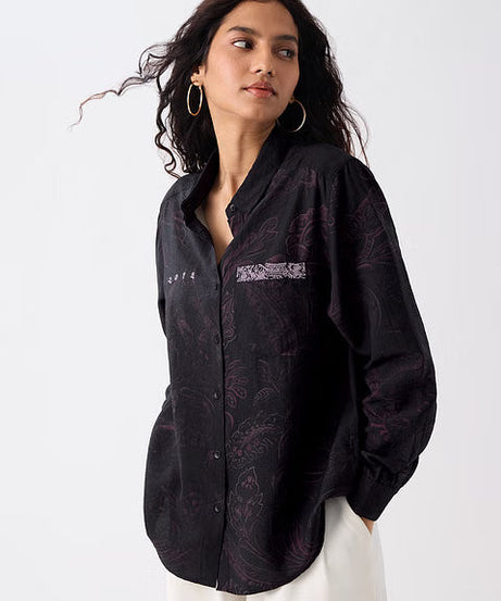 Vintage Violet Women Boyfriend Shirts