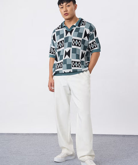 Jacquard Kaleido Oversized Polos