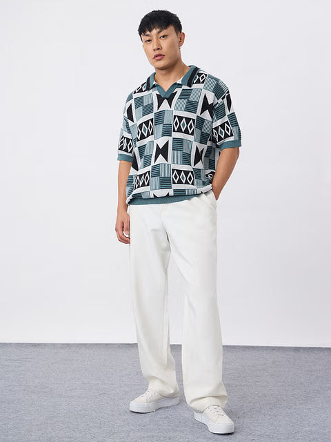 Jacquard Kaleido Oversized Polos