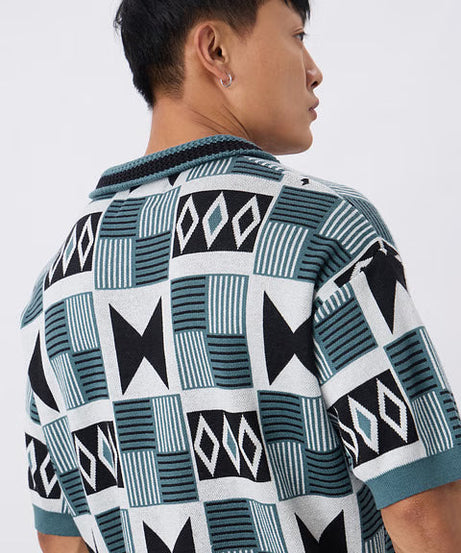 Jacquard Kaleido Oversized Polos