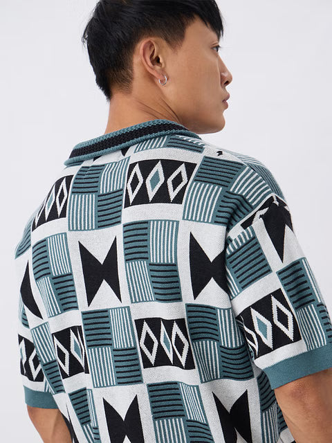 Jacquard Kaleido Oversized Polos