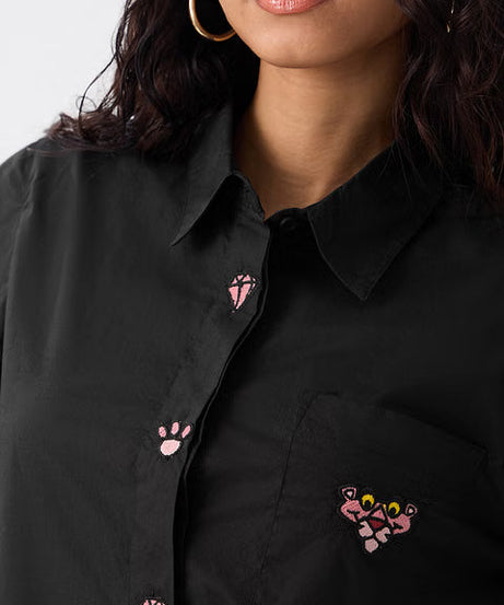 Pink Panther Sly Cat Women Shirts