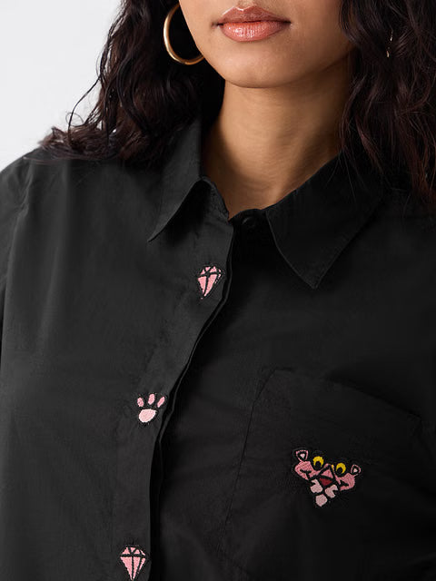 Pink Panther Sly Cat Women Shirts