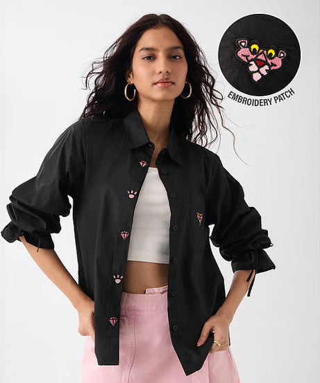 Pink Panther Sly Cat Women Shirts