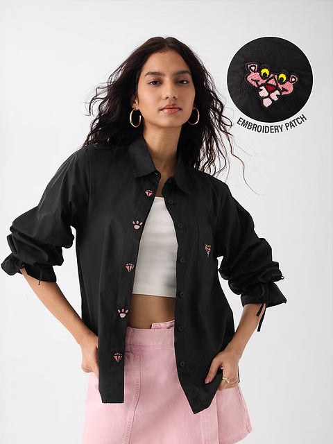 Pink Panther Sly Cat Women Shirts