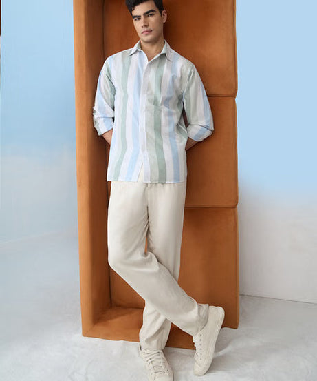 Stripes Seaside Cotton Linen Shirts