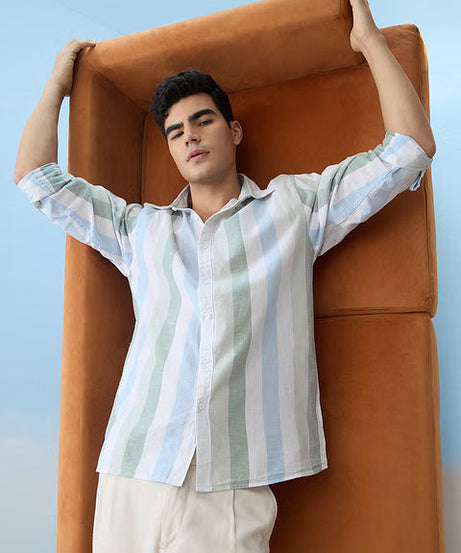 Stripes Seaside Cotton Linen Shirts