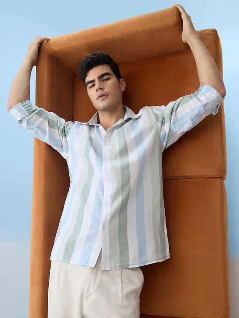 Stripes Seaside Cotton Linen Shirts