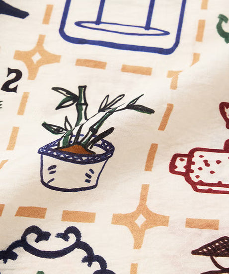 Textured Mahjong Tiles Women Boyfriend Shirts