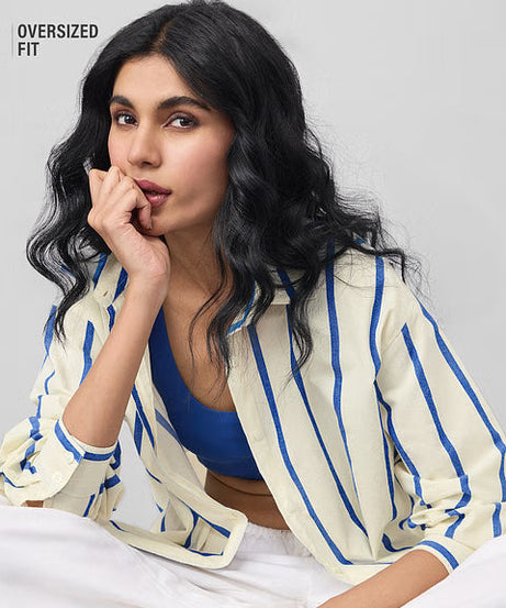 Stripe Sailor Women Boyfriend Shirts