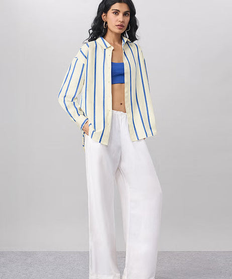 Stripe Sailor Women Boyfriend Shirts