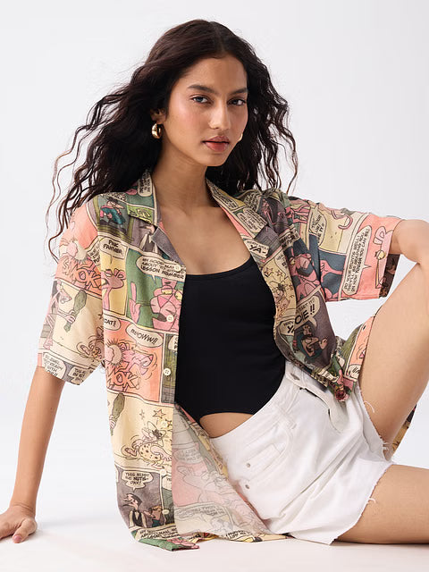 Pink Panther Comics Women Holiday Shirts