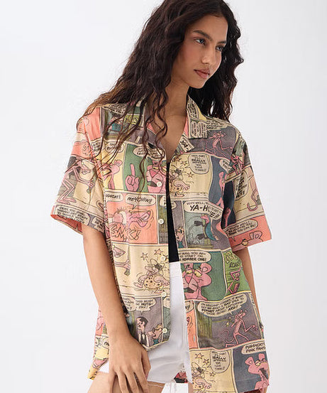 Pink Panther Comics Women Holiday Shirts