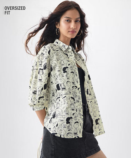 Peanuts Characters Women Boyfriend Shirts