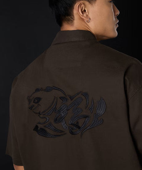 Zipper Kung Fu panda Oversized Shirts