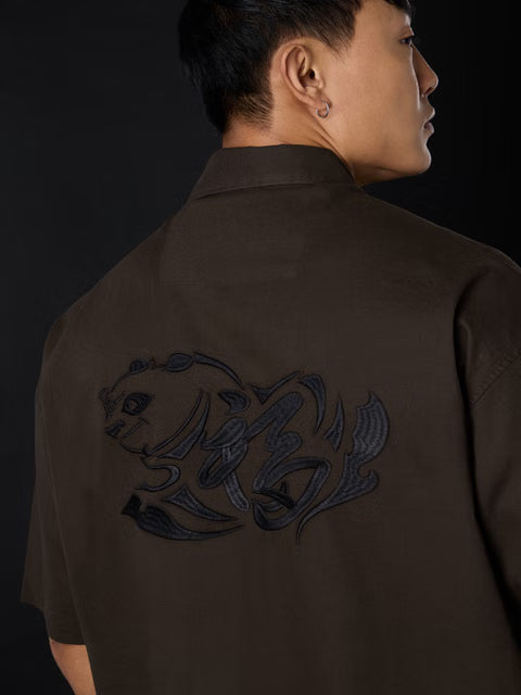 Zipper Kung Fu panda Oversized Shirts