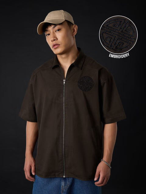 Zipper Kung Fu panda Oversized Shirts