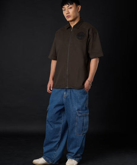 Zipper Kung Fu panda Oversized Shirts