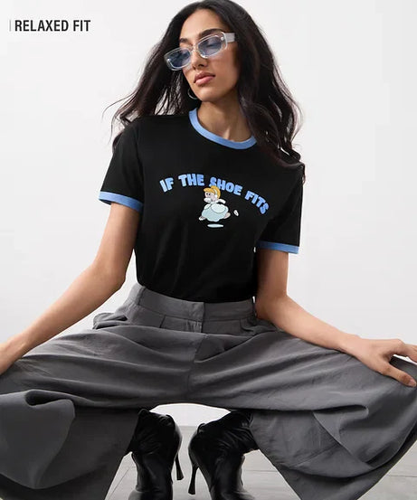Disney If The Shoe Fits Women Relaxed Fit T-Shirts