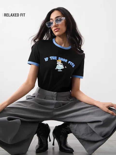Disney If The Shoe Fits Women Relaxed Fit T-Shirts