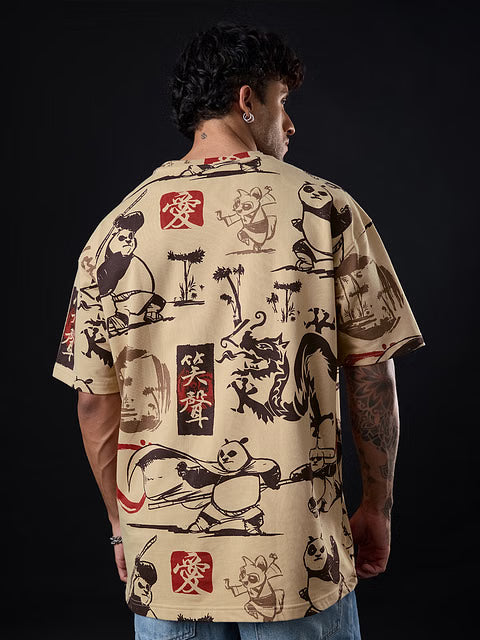 Kung Fu Panda  Sketchy Panda Oversized T-Shirts