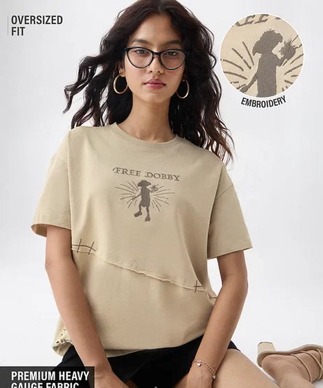 Harry Potter Free Dobby Women Oversized T-Shirts