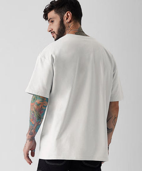 Solids Eggshell White Oversized T-Shirts
