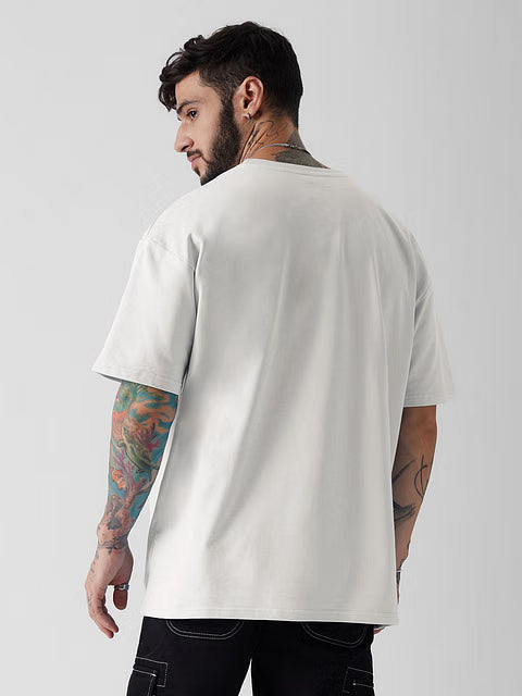 Solids Eggshell White Oversized T-Shirts