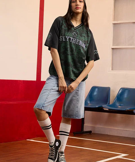 Harry Potter Slytherin Women Oversized Jerseys