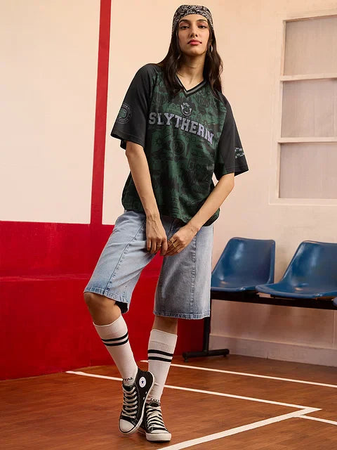 Harry Potter Slytherin Women Oversized Jerseys