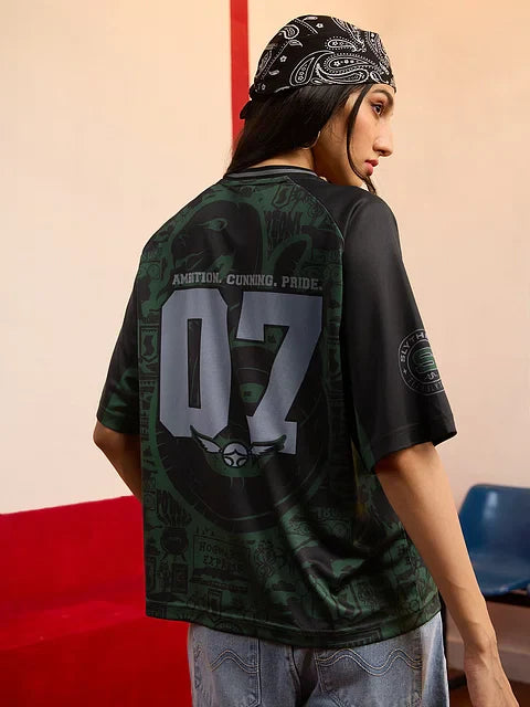 Harry Potter Slytherin Women Oversized Jerseys