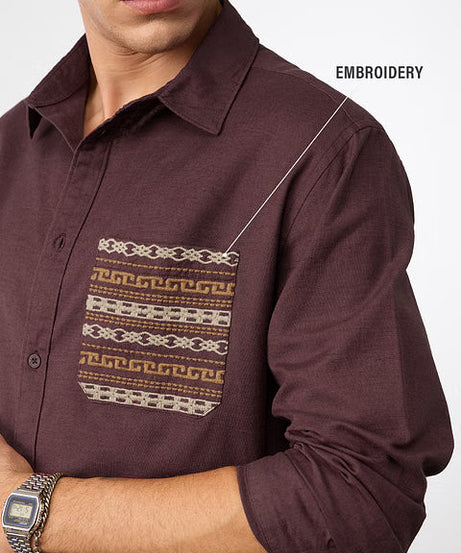 Aham Bramhasmi Cotton Linen Shirts