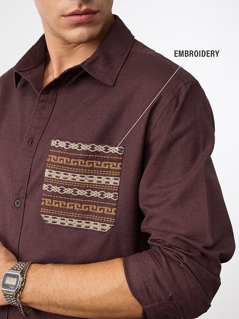 Aham Bramhasmi Cotton Linen Shirts