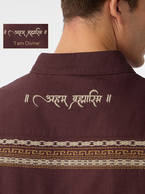Aham Bramhasmi Cotton Linen Shirts