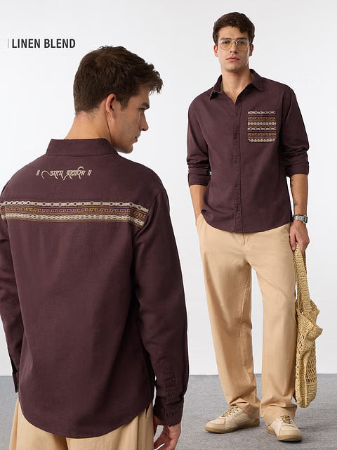 Aham Bramhasmi Cotton Linen Shirts