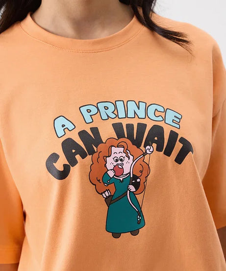Disney Prince Can Wait Women Oversized T-Shirts