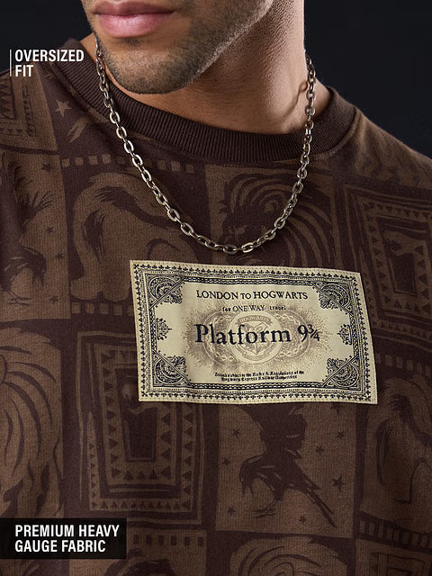 Harry Potter Platform Ticket Oversized T-Shirts