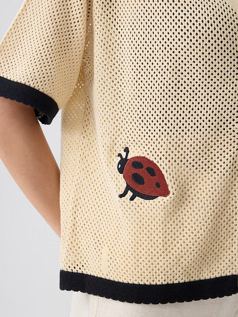 Open knit shirt Happy Pooh Women Shirts