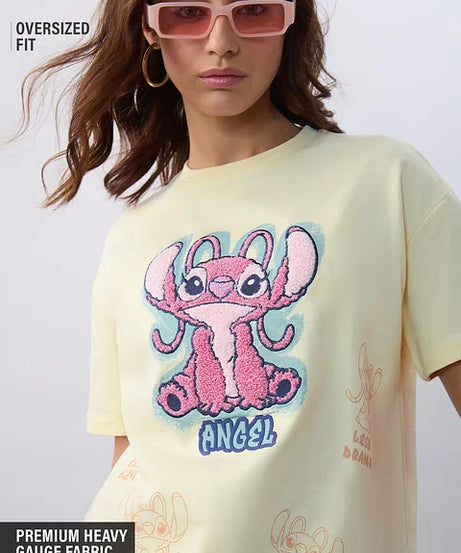 Lilo & Stitch Less Drama Women Oversized T-Shirts