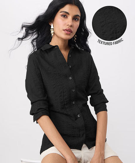 Textured Shirt Aura Women Shirts