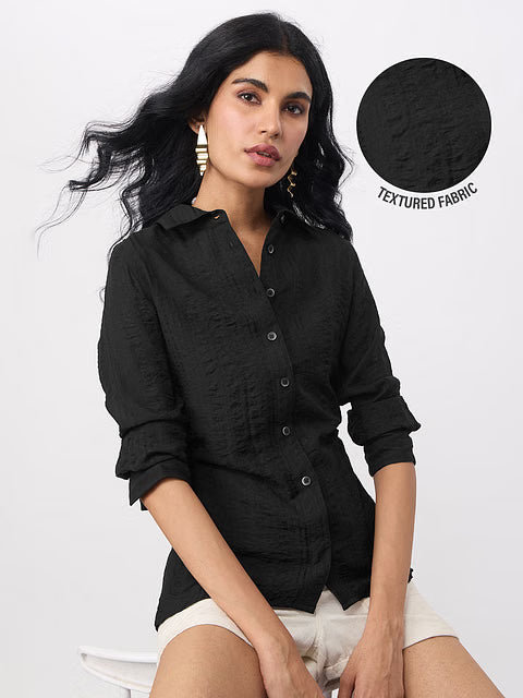 Textured Shirt Aura Women Shirts