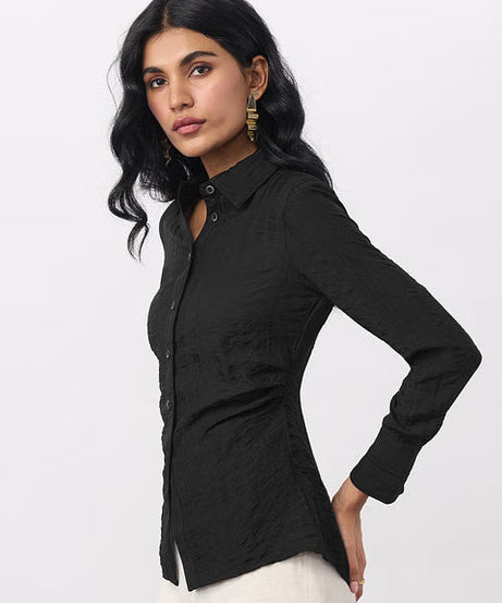 Textured Shirt Aura Women Shirts