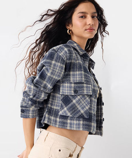 Plaid Indigrid Women Shackets
