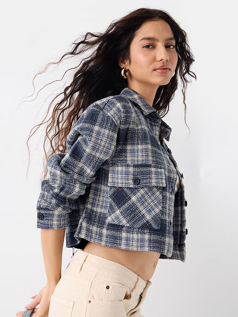 Plaid Indigrid Women Shackets