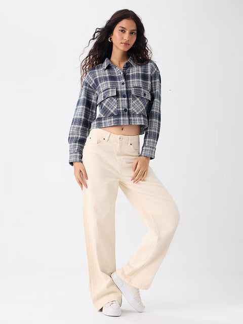 Plaid Indigrid Women Shackets