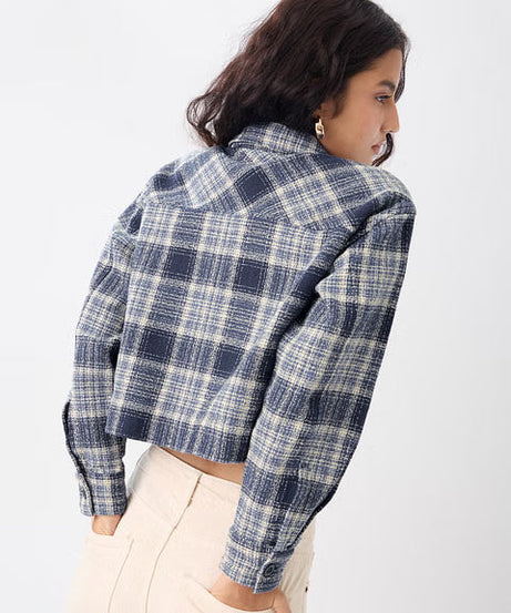 Plaid Indigrid Women Shackets