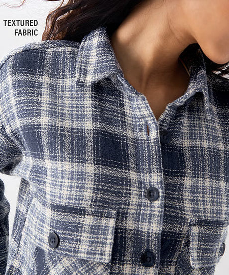 Plaid Indigrid Women Shackets