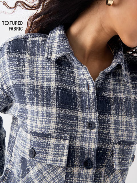 Plaid Indigrid Women Shackets