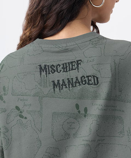 Harry Potter Mischief Managed Women Oversized T-Shirts