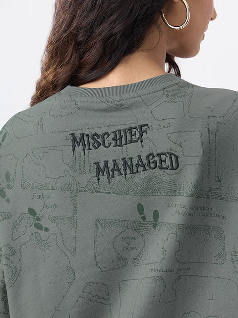 Harry Potter Mischief Managed Women Oversized T-Shirts